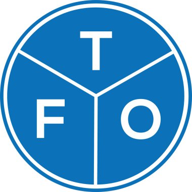 Beyaz arka planda TFO harfi logosu tasarımı. TFO yaratıcı harflerin baş harfleri logo kavramı. TFO harfi tasarımı.