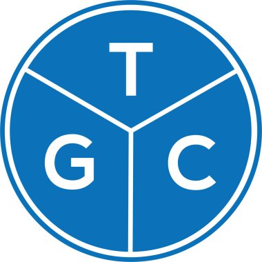 Beyaz arkaplanda TGC harf logosu tasarımı. TGC yaratıcı harflerin baş harfleri logo kavramı. TGC harf tasarımı.
