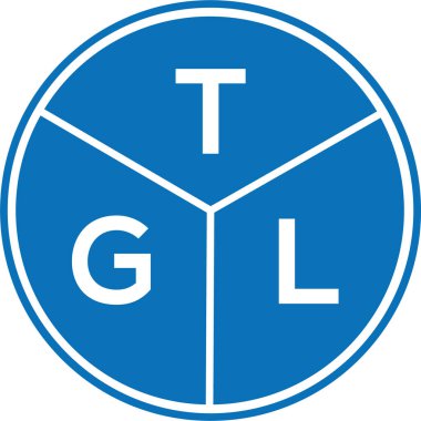 Beyaz arkaplanda TGL harf logosu tasarımı. TGL yaratıcı harflerin baş harfleri logo kavramı. TGL harf tasarımı.