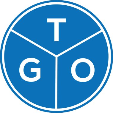 Beyaz arka planda TGO harfi logo tasarımı. TGO yaratıcı harfler logosu konsepti. TGO harf tasarımı.