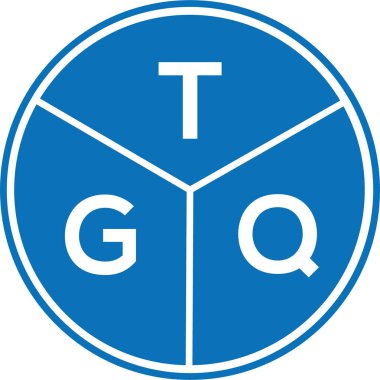 Beyaz arka planda TGQ harf logosu tasarımı. TGQ yaratıcı harflerin baş harfleri logo kavramı. TGQ harf tasarımı.
