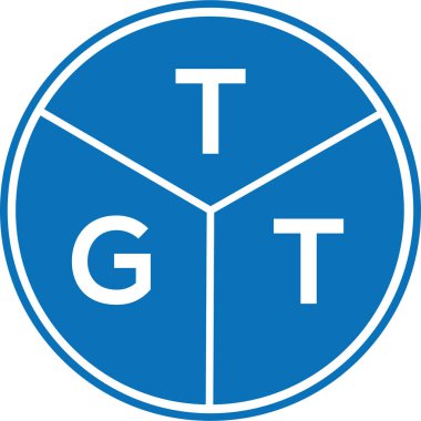 Beyaz arkaplanda TGT harf logosu tasarımı. TGT yaratıcı harflerin baş harfleri logo kavramı. TGT harf tasarımı.