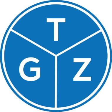 Beyaz arkaplanda TGZ harf logosu tasarımı. TGZ yaratıcı harflerin baş harfleri logo kavramı. TGZ harf tasarımı.