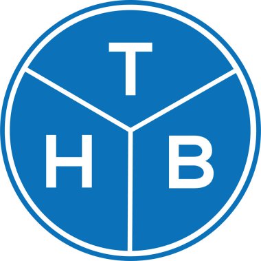 Beyaz arka planda THB harfi logo tasarımı. THB yaratıcı harflerin baş harfleri logo kavramı. THB harf tasarımı.
