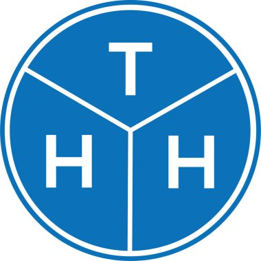Beyaz arka planda THH harf logosu tasarımı. Yaratıcı harflerin baş harfleri logo kavramı. THH harf tasarımı.