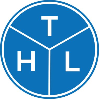 Beyaz arka planda THL harf logosu tasarımı. THL yaratıcı harflerin baş harfleri logo kavramı. THL harf tasarımı.