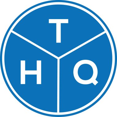 Beyaz arka planda THQ harfi logo tasarımı. THQ yaratıcı harflerin baş harfleri logo kavramı. THQ harf tasarımı.