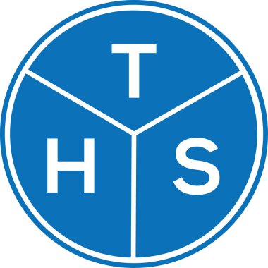 Beyaz arka planda THS harf logosu tasarımı. Yaratıcı harflerin baş harfleri logo kavramı. THS harf tasarımı.