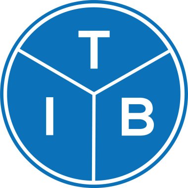 Beyaz arka planda TIB harfi logo tasarımı. TIB yaratıcı harflerin baş harfleri logo konsepti. TIB harf tasarımı.