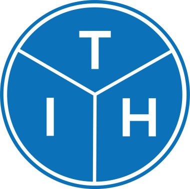 Beyaz arka planda TIH harf logosu tasarımı. TIH yaratıcı harflerin baş harfleri logo kavramı. TIH harf tasarımı.