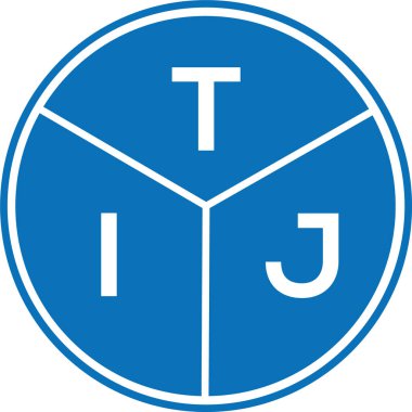 Beyaz arka planda TIJ harfi logo tasarımı. TJ yaratıcı harflerin baş harfleri logo konsepti. TIJ harf tasarımı.