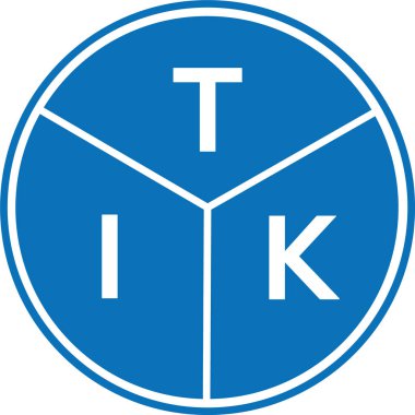 Beyaz arkaplanda TIK harf logosu tasarımı. TIK yaratıcı harflerin baş harfleri logo kavramı. TIK harf tasarımı.