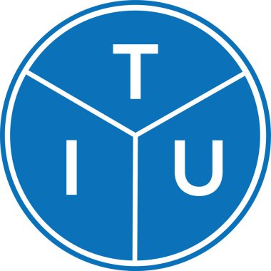 Beyaz arka planda TIU harf logosu tasarımı. TIU yaratıcı harf logosu konsepti. TIU harf tasarımı.