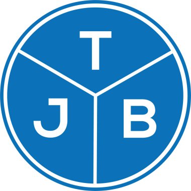 Beyaz arka planda TJB harfi logo tasarımı. TJB yaratıcı harflerin baş harfleri logo kavramı. TJB harf tasarımı.