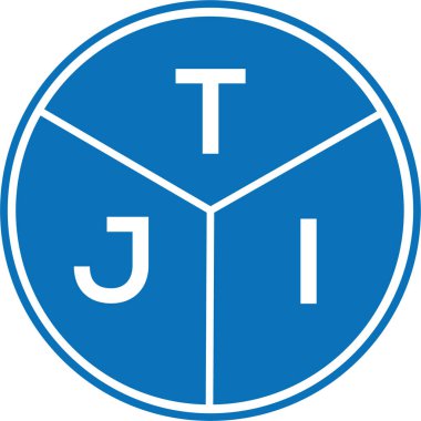 Beyaz arka planda TJI harf logosu tasarımı. TJI yaratıcı harf logosu konsepti. TJI harf tasarımı.