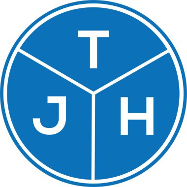 Beyaz arka planda TJH harf logosu tasarımı. TJH yaratıcı harflerin baş harfleri logo kavramı. TJH harf tasarımı.