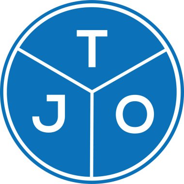Beyaz arka planda TJO harf logosu tasarımı. TJO yaratıcı harf logosu konsepti. TJO harf tasarımı.