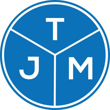 Beyaz arka planda TJM harf logosu tasarımı. TJM yaratıcı harflerin baş harfleri logo kavramı. TJM harf tasarımı.