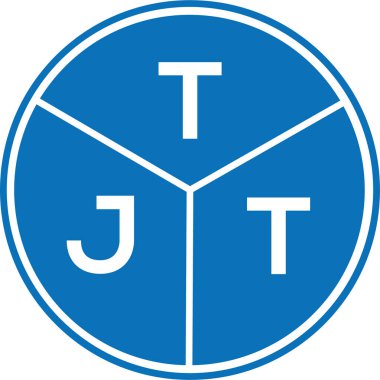 Beyaz arka planda TJT harf logosu tasarımı. TJT yaratıcı harflerin baş harfleri logo kavramı. TJT harf tasarımı.