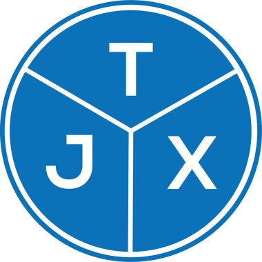 Beyaz arka planda TJX harfli logo tasarımı. TJX yaratıcı harflerin baş harfleri logo kavramı. TJX harf tasarımı.