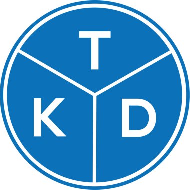 Beyaz arkaplanda TKD harf logosu tasarımı. TKD yaratıcı harflerin baş harfleri logo kavramı. TKD harf tasarımı.