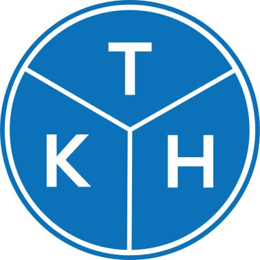 Beyaz arkaplanda TKH harf logosu tasarımı. TKH yaratıcı harflerin baş harfleri logo kavramı. TKH harf tasarımı.