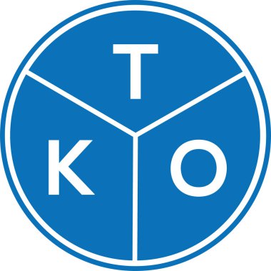 Beyaz arka planda TKO harf logosu tasarımı. T.K. O yaratıcı harflerin baş harfleri logo konsepti. TKO harf tasarımı.