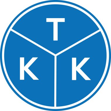 Beyaz arkaplanda TKK harf logosu tasarımı. TKK yaratıcı harflerin baş harfleri logo kavramı. TKK harf tasarımı.