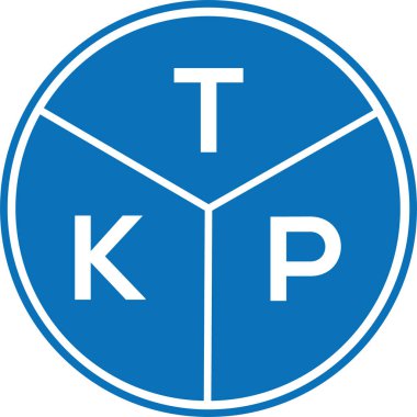 Beyaz arkaplanda TKP harf logosu tasarımı. TKP yaratıcı harflerin baş harfleri logo kavramı. TKP harf tasarımı.