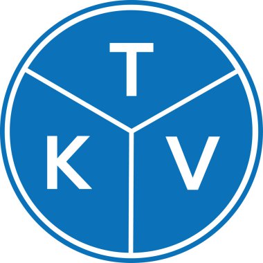 Beyaz arkaplanda TKV harf logosu tasarımı. TKV yaratıcı harflerin baş harfleri logo kavramı. TKV harf tasarımı.