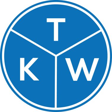 Beyaz arkaplanda TKW harf logosu tasarımı. TKW yaratıcı harflerin baş harfleri logo konsepti. TKW harf tasarımı.
