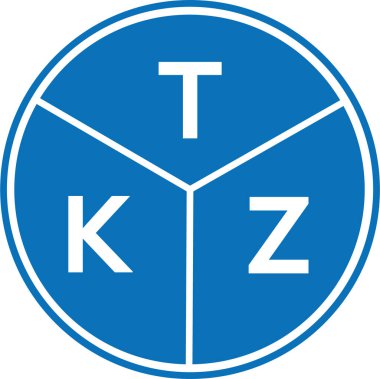 Beyaz arkaplanda TKZ harf logosu tasarımı. TKZ yaratıcı harflerin baş harfleri logo kavramı. TKZ harf tasarımı.