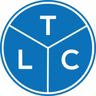 Beyaz arka planda TLC harf logosu tasarımı. TLC yaratıcı harflerin baş harfleri logo kavramı. TLC harf tasarımı.