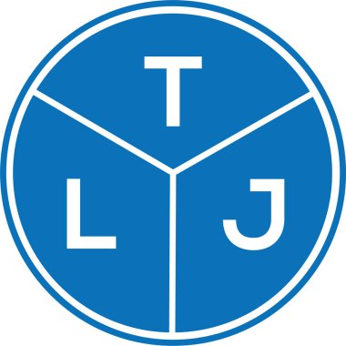 Beyaz arka planda TLJ harf logosu tasarımı. TLJ yaratıcı harflerin baş harfleri logo kavramı. TLJ harf tasarımı.
