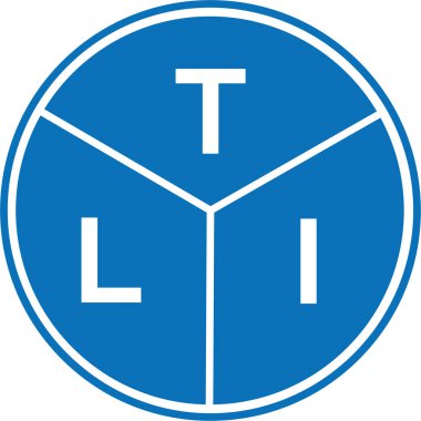 Beyaz arka planda TLI harf logosu tasarımı. TLI yaratıcı harflerin baş harfleri logo kavramı. TLI harf tasarımı.
