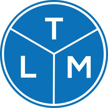 Beyaz arkaplanda TLM harf logosu tasarımı. TLM yaratıcı harflerin baş harfleri logo kavramı. TLM harf tasarımı.