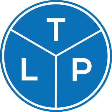 Beyaz arkaplanda TLP harf logosu tasarımı. TLP yaratıcı harflerin baş harfleri logo kavramı. TLP harf tasarımı.