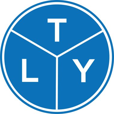 Beyaz arkaplanda TLY harfi logo tasarımı. Yaratıcı harflerin baş harfleri logo konsepti. TLY harf tasarımı.