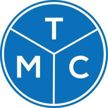 Beyaz arkaplanda TMC harf logosu tasarımı. TMC yaratıcı harflerin baş harfleri logo kavramı. TMC harf tasarımı.