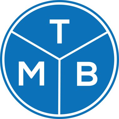 Beyaz arkaplanda TMB harfi logo tasarımı. TMB yaratıcı harflerin baş harfleri logo konsepti. TMB harf tasarımı.