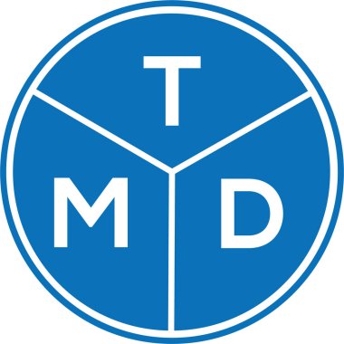 Beyaz arkaplanda TMD harf logosu tasarımı. TMD yaratıcı harflerin baş harfleri logo konsepti. TMD harf tasarımı.