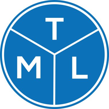 Beyaz arkaplanda TML harf logosu tasarımı. TML yaratıcı harflerin baş harfleri logo kavramı. TML harf tasarımı.