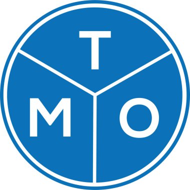 Beyaz arkaplanda TMO harf logosu tasarımı. TMO yaratıcı harflerin baş harfleri logo kavramı. TMO harf tasarımı.