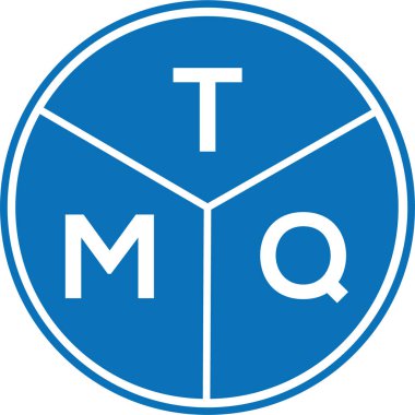 Beyaz arkaplanda TMQ harf logosu tasarımı. TMQ yaratıcı harflerin baş harfleri logo kavramı. TMQ harf tasarımı.