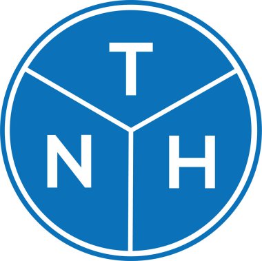 Beyaz arka planda TNH harf logosu tasarımı. TNH yaratıcı harflerin baş harfleri logo kavramı. TNH harf tasarımı.