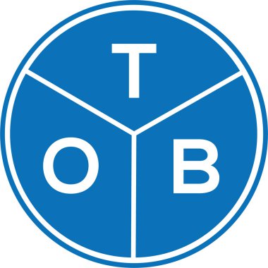 Beyaz arka planda TOB harfi logo tasarımı. TOB yaratıcı harflerin baş harfleri logo konsepti. TOB harf tasarımı.