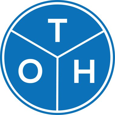 Beyaz arka planda TOH harf logosu tasarımı. TOH yaratıcı harf logosu konsepti. TOH harf tasarımı.