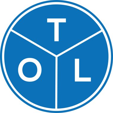 Beyaz arka planda TOL harf logosu tasarımı. TOL yaratıcı harf logosu konsepti. TOL harf tasarımı.