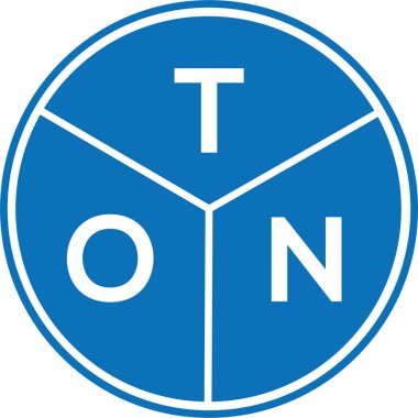 Beyaz arka planda TON harfli logo tasarımı. TON yaratıcı harfler logosu konsepti. TON harf tasarımı.