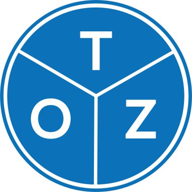 Beyaz arka planda TOZ harfi logo tasarımı. TOZ yaratıcı harf logosu konsepti. TOZ harf tasarımı.